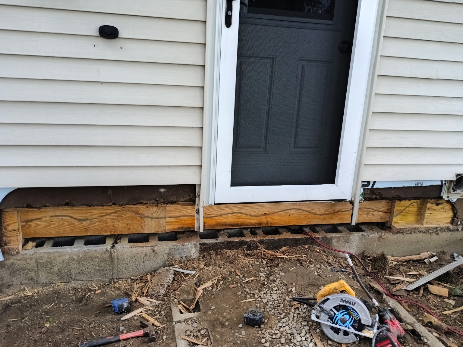 BGK exterior door sill repair project