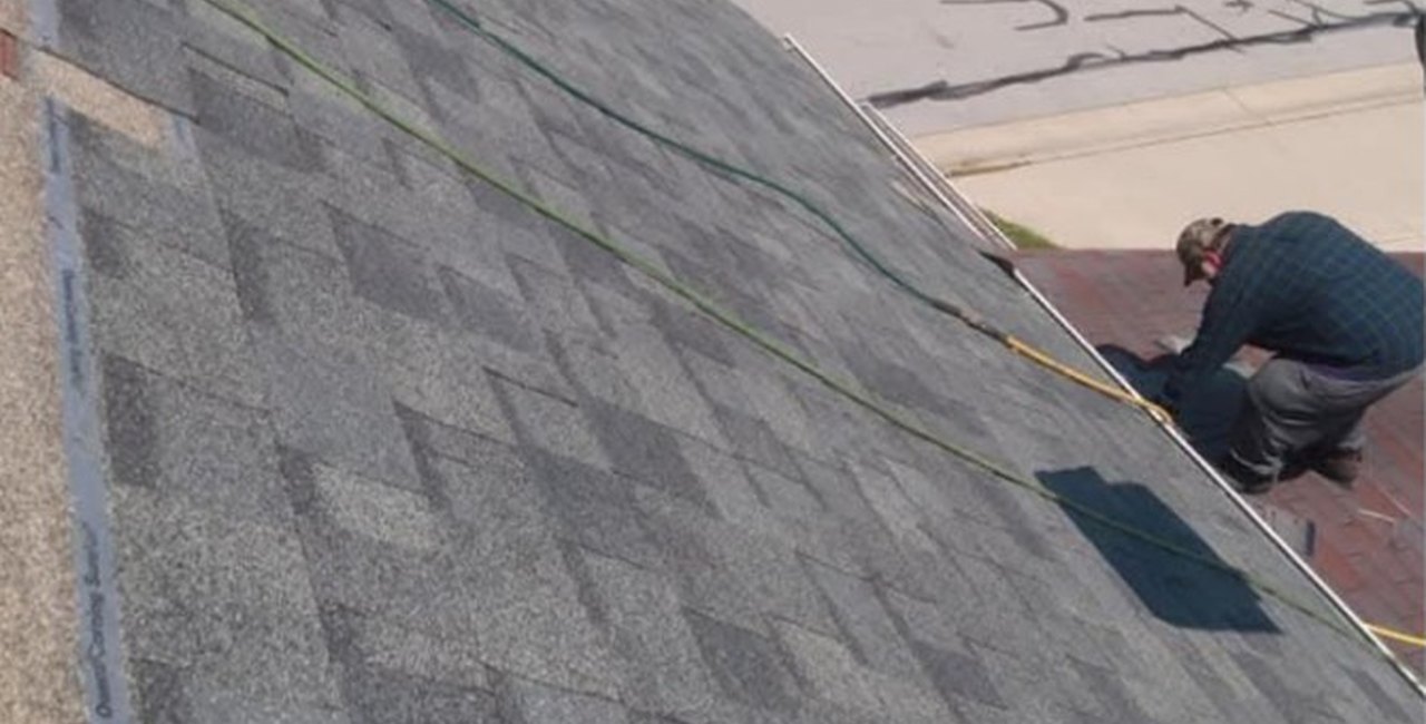 Roof repair project photo