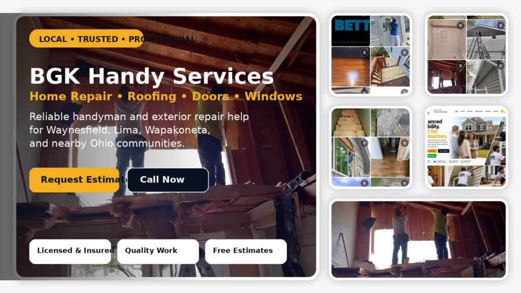 Home construction and repair work by BGK Handy Services