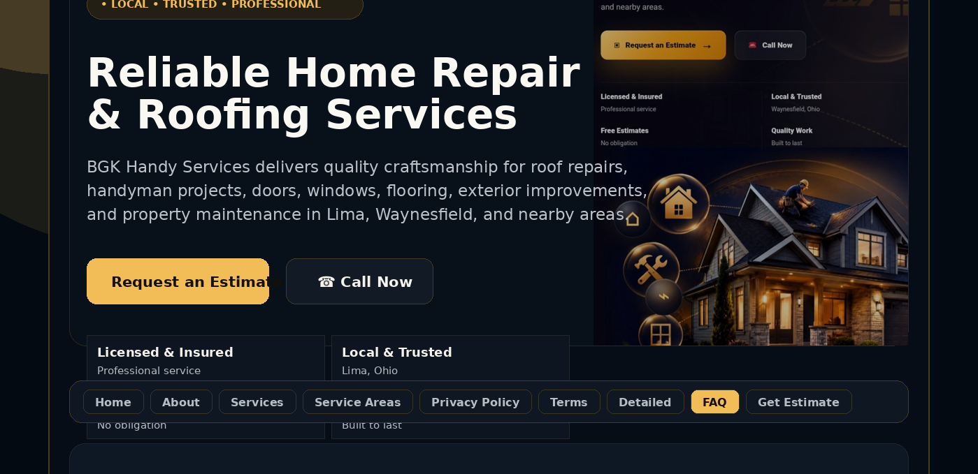 BGK Handy Services Reliable Home Repairs and Remodeling